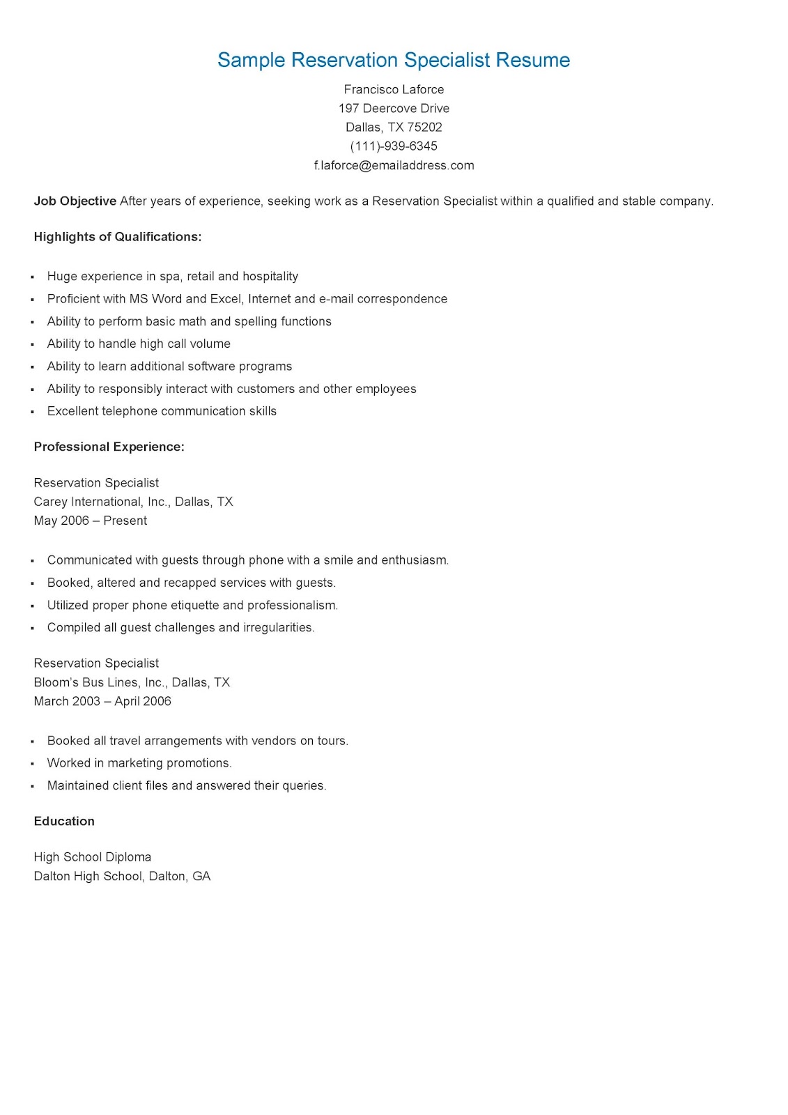Administrative support specialist resume sample